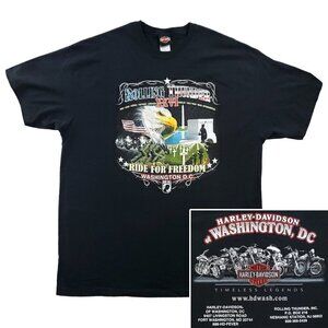 Rolling Thunder T-Shirt POW-MIA 2013 XXVI Biker Eagle Flag Military Veterans 2XL